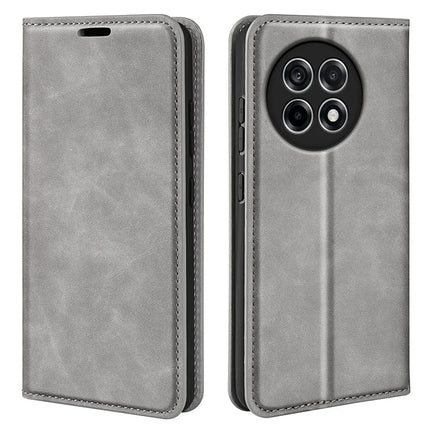 For OnePlus Ace 5 Pro 5G Case Skin Touch Leather Wallet Phone Cover - Grey
