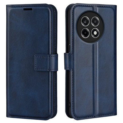 For OnePlus Ace 5 Pro 5G Stand Case Anti-Scratch Calf Texture Leather Phone Cover - Blue