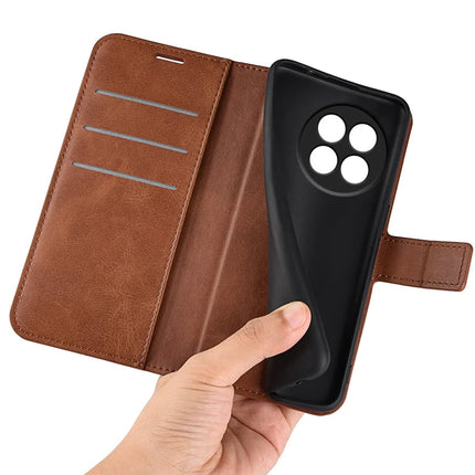 For OnePlus Ace 5 Pro 5G Stand Case Anti-Scratch Calf Texture Leather Phone Cover