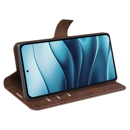 For OnePlus Ace 5 Pro 5G Stand Case Anti-Scratch Calf Texture Leather Phone Cover