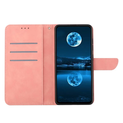 For OnePlus 13 Case Skin Touch Lines Imprinted PU Leather Flip Phone Cover