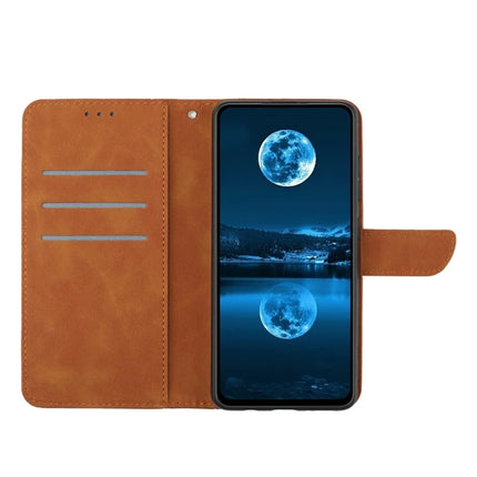 For OnePlus 13 Case Skin Touch Lines Imprinted PU Leather Flip Phone Cover