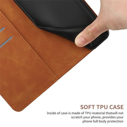 For OnePlus 13 Case Skin Touch Lines Imprinted PU Leather Flip Phone Cover