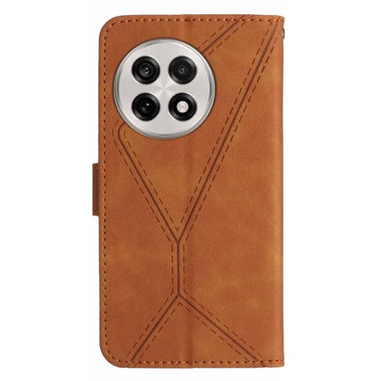 For OnePlus 13 Case Skin Touch Lines Imprinted PU Leather Flip Phone Cover