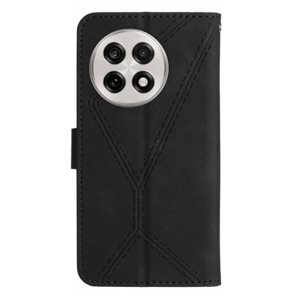 For OnePlus 13 Case Skin Touch Lines Imprinted PU Leather Flip Phone Cover
