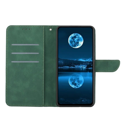 For OnePlus 13 Case Skin Touch Lines Imprinted PU Leather Flip Phone Cover