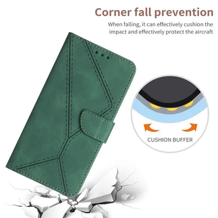 For OnePlus 13 Case Skin Touch Lines Imprinted PU Leather Flip Phone Cover