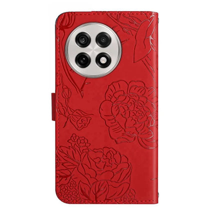 For OnePlus 13 Case Butterfly Flower Imprinted Leather Phone Cover with Strap