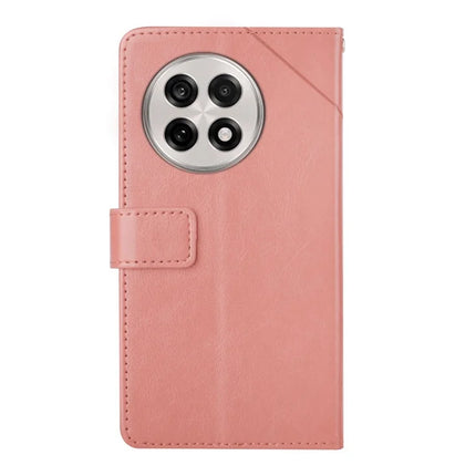 For OnePlus 13 Case Y Shaped Lines Imprint Leather Phone Cover
