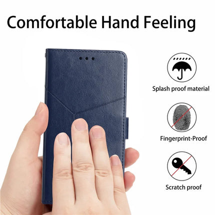 For OnePlus 13 Case Y Shaped Lines Imprint Leather Phone Cover