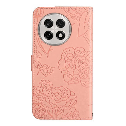For OnePlus 13R 5G Case Butterfly Flower Imprinted Leather Phone Cover with Strap