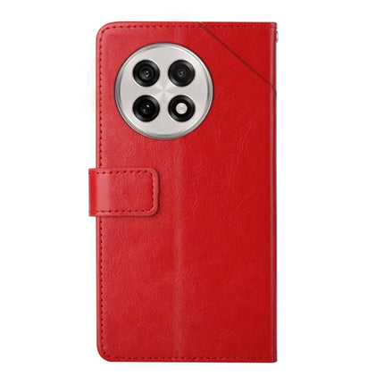 For OnePlus 13R 5G Case Y Shaped Lines Imprint Leather Phone Cover