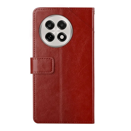 For OnePlus 13R 5G Case Y Shaped Lines Imprint Leather Phone Cover