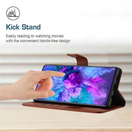 For OnePlus 13R 5G Wallet Phone Case Imprint PU Leather Flip Folio Cover
