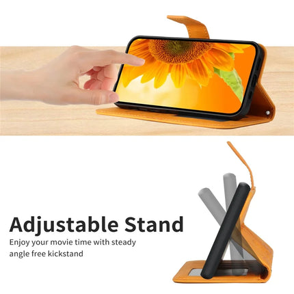 For Honor X9c Smart 5G Case Sunflower Imprint Leather Wallet Phone Cover with Wrist Strap