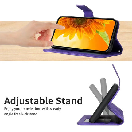 For Honor X9c Smart 5G Case Sunflower Imprint Leather Wallet Phone Cover with Wrist Strap