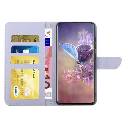 For Honor X9c Smart 5G Case Butterfly Flower Imprint Leather Phone Cover with Shoulder Strap
