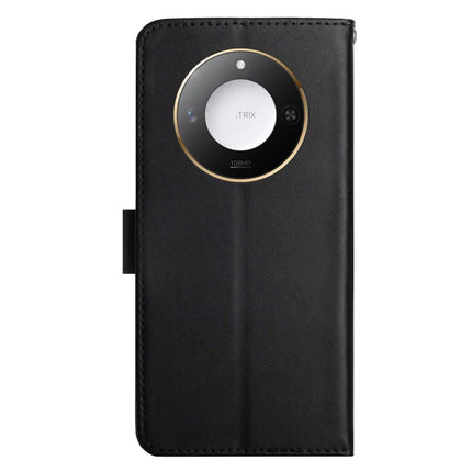 For Honor X9c Smart 5G Case Genuine Cow Leather Phone Cover Nappa Texture