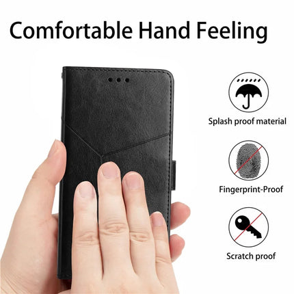 For Honor X9c Smart 5G Case Y Shaped Lines Imprint Leather Phone Cover