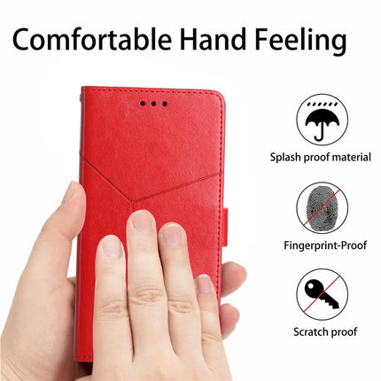 For Honor X9c Smart 5G Case Y Shaped Lines Imprint Leather Phone Cover