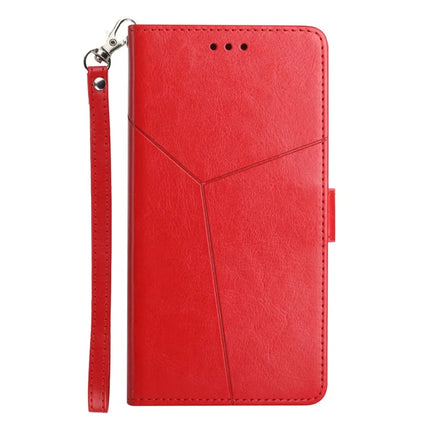 For Honor X9c Smart 5G Case Y Shaped Lines Imprint Leather Phone Cover