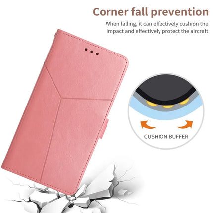 For Honor X9c Smart 5G Case Y Shaped Lines Imprint Leather Phone Cover