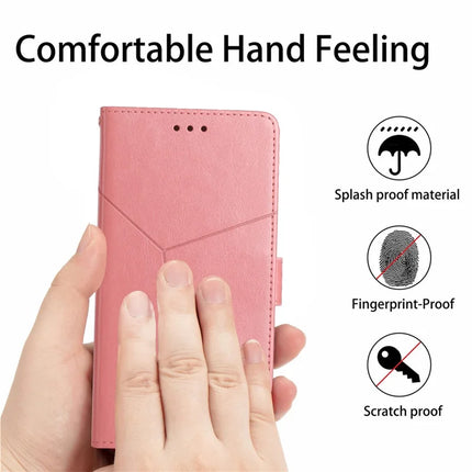 For Honor X9c Smart 5G Case Y Shaped Lines Imprint Leather Phone Cover