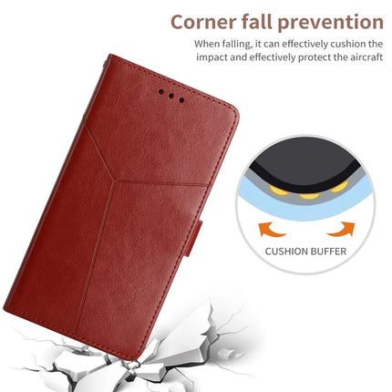 For Honor X9c Smart 5G Case Y Shaped Lines Imprint Leather Phone Cover