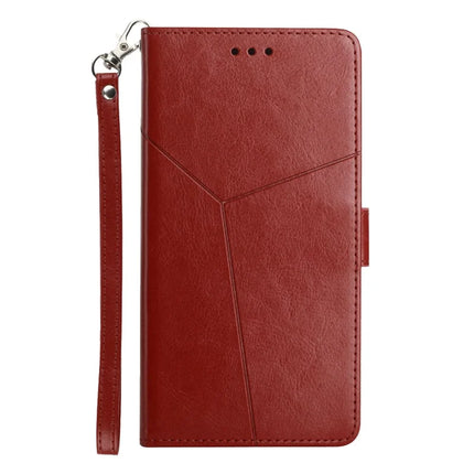 For Honor X9c Smart 5G Case Y Shaped Lines Imprint Leather Phone Cover