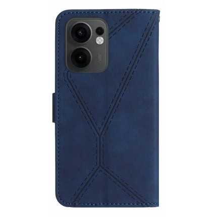 For Oppo Reno13 F 4G / 5G Case Skin Touch Lines Imprinted PU Leather Flip Phone Cover