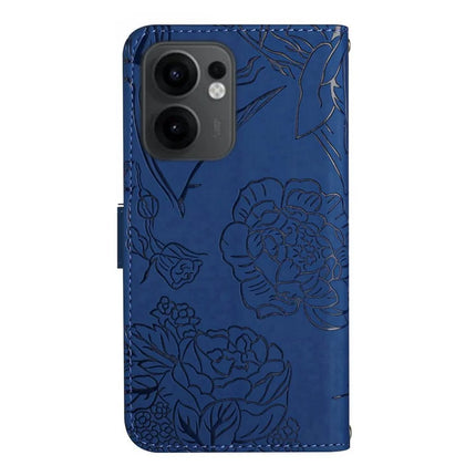 For Oppo Reno13 F 4G / 5G Case Butterfly Flower Imprinted Leather Phone Cover with Strap