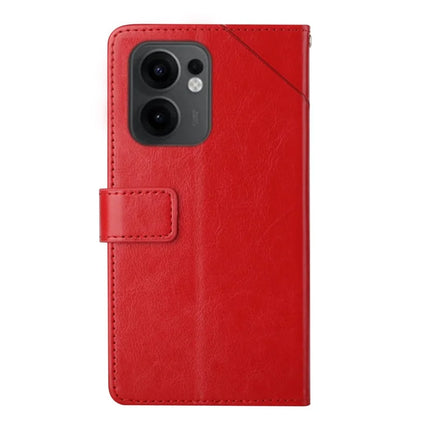 For Oppo Reno13 F 5G / 4G Case Y Shaped Lines Imprint Leather Phone Cover