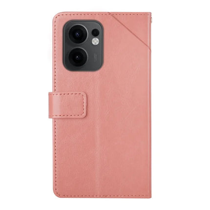 For Oppo Reno13 F 5G / 4G Case Y Shaped Lines Imprint Leather Phone Cover
