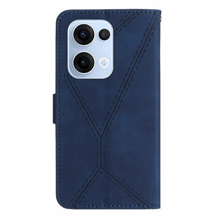For Oppo Reno13 5G (Global) Case Skin Touch Lines Imprinted PU Leather Flip Phone Cover