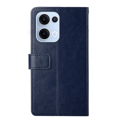 For Oppo Reno13 5G (Global) Case Y Shaped Lines Imprint Leather Phone Cover