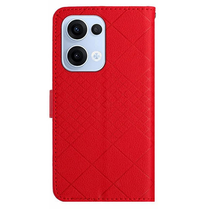For Oppo Reno13 5G (Global) Wallet Phone Case Imprint PU Leather Flip Folio Cover