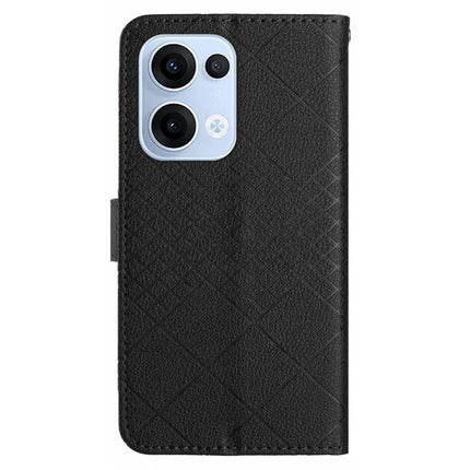 For Oppo Reno13 5G (Global) Wallet Phone Case Imprint PU Leather Flip Folio Cover
