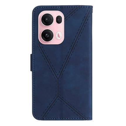 For Oppo Reno13 Pro 5G Case Skin Touch Lines Imprinted PU Leather Flip Phone Cover