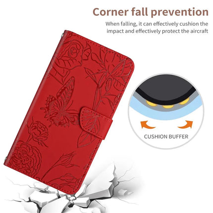 For Oppo Reno13 Pro 5G Case Butterfly Flower Imprinted Leather Phone Cover with Strap