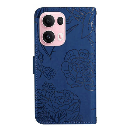 For Oppo Reno13 Pro 5G Case Butterfly Flower Imprinted Leather Phone Cover with Strap
