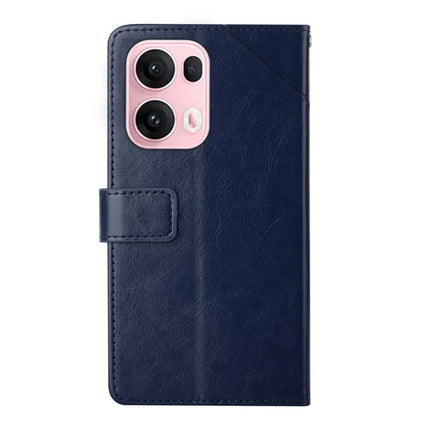 For Oppo Reno13 Pro 5G Case Y Shaped Lines Imprint Leather Phone Cover