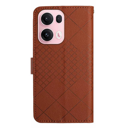 For Oppo Reno13 Pro 5G Wallet Phone Case Imprint PU Leather Flip Folio Cover