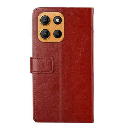 For Motorola Moto G Stylus 5G (2025) Case Y Shaped Lines Imprint Leather Phone Cover