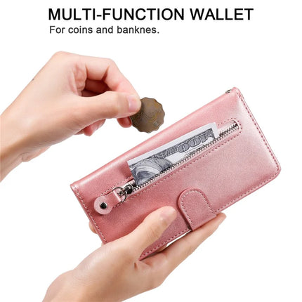 For Oppo Reno13 Pro 5G Case Zipper Wallet Calf Texture PU Leather Phone Cover