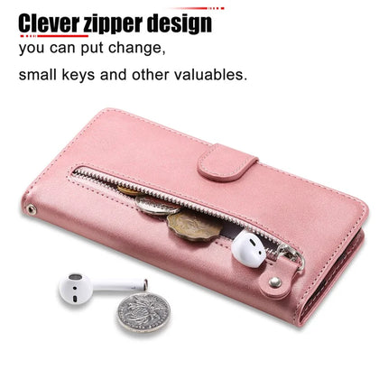For OnePlus 13R 5G / Ace 5 5G / Ace 5 Pro 5G Case Zipper Wallet Calf Texture PU Leather Phone Cover