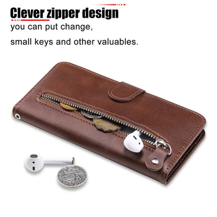 For OnePlus 13R 5G / Ace 5 5G / Ace 5 Pro 5G Case Zipper Wallet Calf Texture PU Leather Phone Cover