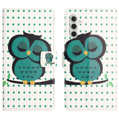 For Samsung Galaxy A36 5G Case Pattern Print PU Leather Wallet Phone Cover - Dots Owl