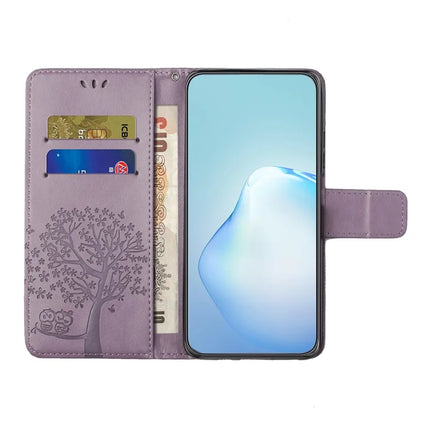For Samsung Galaxy A36 5G Case PU Leather Owl Tree Imprinted Wallet Phone Cover