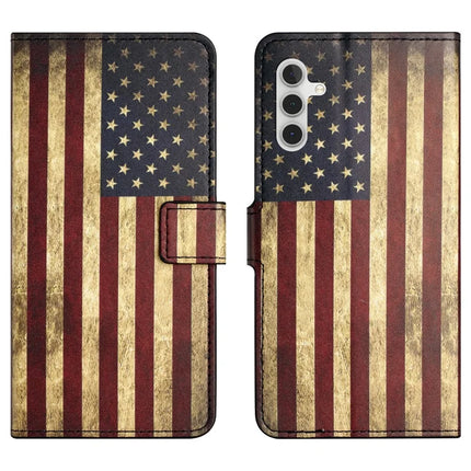 For Samsung Galaxy A56 5G Case Pattern Print PU Leather Wallet Phone Cover - The American Flag
