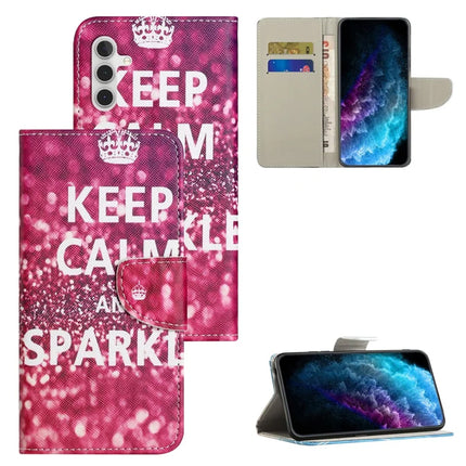 For Samsung Galaxy A56 5G Case Pattern Printing Cross Texture Leather Phone Cover